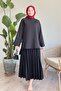 Casual Black Suit with Skirt - 5