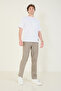 Men's Side Pocket Trousers Beige