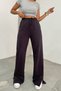 Women's Slit High Waist Wide Leg Casual Sweatpants - 4