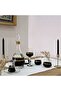 61 Piece Glass Black Gold Tea Cup Set Water Cup Set Goblet Jug Water Set Tableware Set - 6