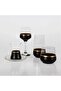 61 Piece Glass Black Gold Tea Cup Set Water Cup Set Goblet Jug Water Set Tableware Set - 2