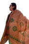 Summer Brown Cotton Traditional Patterned Handmade Shawl Scarf - 2