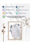 Unisex Baby Ecru Organic Long Sleeve Bodysuit with Mom and Dad Lettering Set of 2 - 2