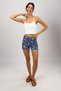 100% Cotton Women's High Waist Four Seasons Shorts Pajamas Navy Blue Capa - 6