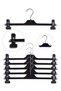 38 Cm Meat Series Black Latched Trouser Skirt Shorts Clothing Hanger 50 Pieces