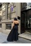 One-Shoulder Ewo Train Evening Dress - 3