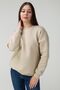 Unisex Beige Brooklyn 1898 Printed Crew Neck Oversize Sweatshirt - 3