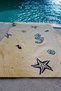 Women's Cream Color Muslin Fabric Beach Towel, Sea Towel, Pestemal - 3