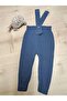 Strappy Ribbed Knitwear Indigo Leggings - 2