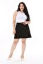 Women's Plus Size Black 5-Pocket Front Zipper Denim Skirt 65N38128 - 4