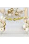 BEIGE AGE FOIL HEART BALLOON BIRTHDAY BALLOON PARTY SET DECORATION