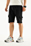 Men's Black Breathable Lycra Fabric 5-Pocket Outdoor Capri Shorts - 5