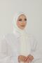 Off-White Luxury Combed Cotton Shawl - Women's Hijab Jersey Hijab Lycra Shawl - 4