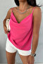 Pink Adjustable Strap Collar Blouse - 2