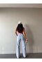 Stonewashed Women's Light Blue High-Waisted Wide-Leg Loose Palazzo Jeans - 6