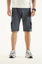 Men's Gray Breathable Lycra Fabric 5-Pocket Outdoor Capri Shorts - 2