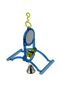 Mirrored & Bell Swing with Perch for Lovebirds (Blue Color) - 2