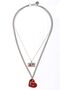 100th Anniversary of the Republic Charm Crescent and Star Turkish Flag Combination Women's Necklace - 2