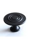 Black Matte Circle Handle - Furniture Cabinet, Kitchen Cabinet and Drawer Handles Metal with Lid - 5