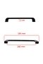 Furniture Kitchen Cabinet Drawer Cabinet Door Handle Handle Black 160 mm Metal Handle - 2