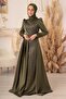 Yildiz Evening Dress - Stoned Fish Model Hijab Evening Dress - 2