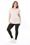 Women's Plus Size Beige Side Tie Bike Collar Short Sleeve Blouse 65N37849 - 6