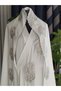 Medina Silk Embroidered Tied Prayer Dress+Shawl, Silk Morning Gowns, Dowry Prayer Dress & Morning Gowns - 5
