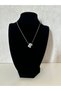 Silver Colored Stone Detailed Steel Necklace - 4
