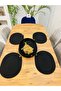 Jute wicker Placemat: oval, coaster, and basket (5 pieces).