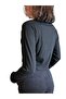Wide collar salaş crop Wide collar corded crop boat collar soft blouse - 3