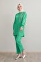 Leaf Stone Processing Green Linen Suit - 4