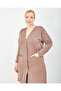 Women's Mink Large Size Summer Long Combed Cotton Cardigan with Pockets - 3
