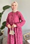 Fuchsia Embroidery Dress - Patterned and Tassels - 3