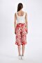 High Waist Patterned Viscose Capri I6823Az23Sm - 7