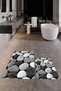 3D Colorful Stone Pattern Washable Non-Slip Wipeable Double-Sided Bathroom Carpet Mat Toilet Set - 4