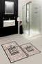 Digital Washable Non-Slip Home Sweet Written Double-Sided Bathroom Carpet Mat Toilet Set - 5