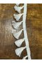 4 CM White Embroidery Embroidered Tassel Ribbon - Embroidery Clothing Hobby Accessory 1 Meter