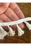 4 CM White Embroidery Embroidered Tassel Ribbon - Embroidery Clothing Hobby Accessory 1 Meter - 2