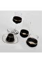 61 Piece Glass Black Gold Tea Cup Set Water Cup Set Goblet Jug Water Set Tableware Set - 3
