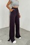 Women's Slit High Waist Wide Leg Casual Sweatpants - 6