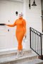 Women's Hijab Clothing Acrylic Turtleneck Flexible and Slim Knitwear Pencil Dress - 3