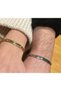 Romantic Couple Bracelet with Song Lyrics Written on a Steel Chain - 2