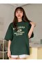 Women's Nefti Green Holiday 1961 Printed Oversize T-shirt - 3