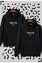 Dear Couple Combination Vivre La Vie Black Hooded Sweatshirt Set of 2 - 3