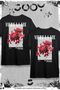 Vivre La Vie Dear Couple Combination Black Oversize Tshirt Set of 2