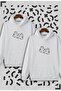 Heart Hand Design Lover Couple Combination White Hooded Sweatshirt