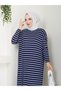 Wonderful Combed Cotton Striped Wear Out Function Dress the Dress of Our Hatless - 4