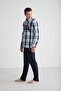 BASE. POLO ASSN. - Men's Navy Blue Fleece Pajama Set 024K.1.Z8.E.7TA.5GR4.P - 2