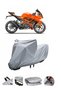 The KTM 125 RC Motorcycle Cover is not compatible with the rear Bag .