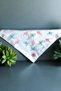 Women's White Cotton Handmade Hair Bandana with Butterfly and Sun Patterned - 3